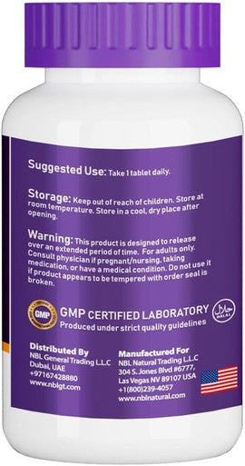 Nbl Natural NBL Natural Vitamin C 1000mg Continuous Release with Rose Rose Antioxidant Protection 100 Tablets