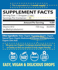Havasu Nutrition Usda Organic Vitamin B12 Liquid Drops - Methylcobalamin For Enhanced Energy And Nervous System Support - 30 Servings - Highly Bioavailable For Absorption - Non-Gmo Vegan Strawberry Flavor 1 Fl Oz