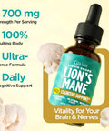 Gya Labs Lion'S Mane Extract Liquid Drops - Mushroom Supplement For Memory And Cognitive Clarity - Enhances Cognitive Function And Sharpness - Non-Gmo Sugar & Alcohol Free 1 Fl Oz