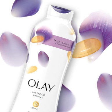 Olay Age Defying Body Wash with Vitamin E & B3 Complex 22 Fl Oz (Pack of 4)