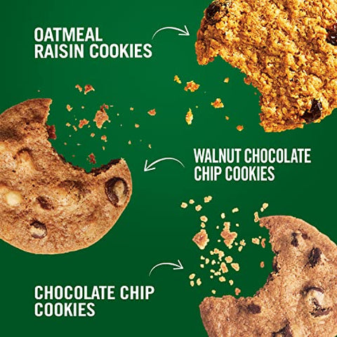 Tate's Bake Shop Variety Pack, Oatmeal Raisin, Chocolate Chip & Chocolate Chip Walnut, 3-7 oz Bags