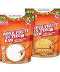 In the Raw Monk Fruit Sweetener Bundle, Classic + Golden Granules in 16 Oz Resealable Bags, Non-GMO, Kosher, Vegan & Keto Certified