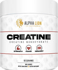 ALPHA LION Creatine Monohydrate Powder, 5000mg Per Serving (5g), Supports Muscle Strength, Power, Athletic Performance, Pure Creatine Supplement (60 Servings, Unflavored)