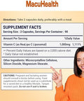 MacuHealth Liposomal Vitamin C 1000MG Per Serving High Bioavailablity Vitamin with FatSoluble Antioxidants and Enhanced Absorption 3 Month Supply