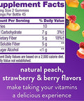 Viactiv Calcium Plus Vitamin D Supplement Soft Chews Brown Milk Chocolate 180 Count and Vitafusion Fiber Well Sugar Fiber Supplement Peach Strawberry and BlackBerry Flavored