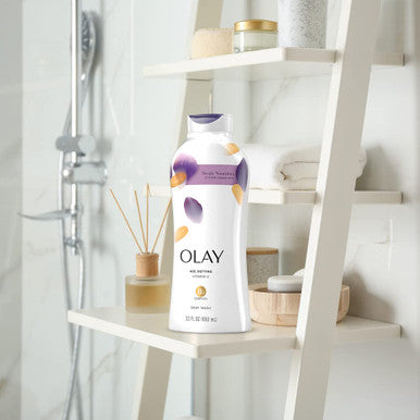 Olay Age Defying Body Wash with Vitamin E & B3 Complex 22 Fl Oz (Pack of 4)