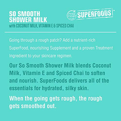 Petal Fresh Superfoods So Smooth Ultrahydrating Shower Milk (Coconut Milk Vitamin E & Spiced Chai) Superfoods Beauty