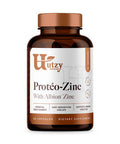 Utzy Naturals Prot o-Zinc | Chelated Zinc For Immune Health | Albion Chelated Zinc Bisglycinate (Traacs) | Made In The Usa | 60 Capsules