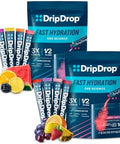 Dripdrop Hydration Electrolyte Powder Packets Watermelon Berry Lemon Orange Fruit Punch Grape Strawberry Lemonade Cherry 32 Count