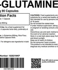 L-Glutamine 850mg 90 Capsules - Muscle Recovery UK Made. Pharmaceutical Grade