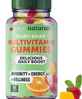 Yuve Vegan Multivitamin Gummies For Men And Women - Daily Energy, Strength, Immunity - Vitamin A, C, B3, B6, B12, Biotin & Zinc - Delicious Chewable Supplement - Non-Gmo, Gluten & Gelatin-- 60Ct