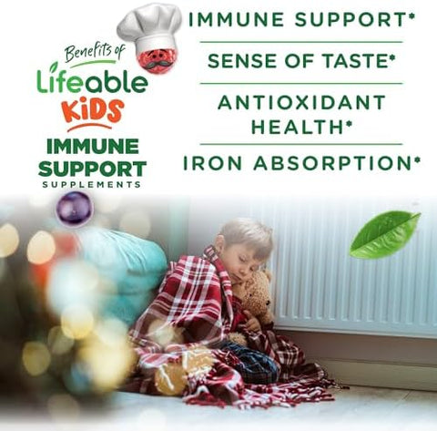 Lifeable Kids Immune Support Gummies Elderberry Vitamin C And Zinc Great Tasting Immune Support Supplement Elderberry Gummies For Kids Kids Elderberry Gummies For Boys Girls 90 Gummies