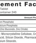 Force Factor Zinc 50Mg, Zinc Supplements With Zinc Oxide Powder, Zinc Gluconate, And Zinc Citrate For Immune Support And Immune Health, High-Potency, Vegan, Gelatin Free, Non-Gmo, 240 Tablets