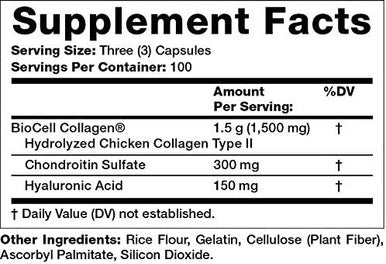 Olympian Labs Biocell Collagen Ii 1500Mg Supplement Capsules Nongmo Gluten Allergan Supports Skin & Joint Health And Cartilage Producing Cells 100 Capsules (33 Day Supply)