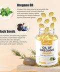 Healoading Organic Oregano Oil Softgels: Oil Of Oregano With Black Seed 300Mg