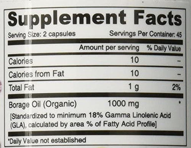 DEVA Vegan Vitamins Vegan Borage Oil 500 mg Vcaps, 90-Count Bottle