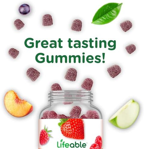 Lifeable Biotin Gummies 10000mcg Great Tasting Hair Skin and Nails Gummies GMOFree Vegan Biotin Supplement Hair Skin and Nails Vitamins for Women 90 Gummies