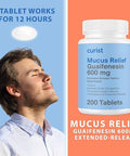 Curist Guaifenesin 600 Mg Extended Release Tablets (200 Dye Tablets) Expectorant Mucus Relief Uniqus Guaifenesin 600 Mg (Bulk Pack)