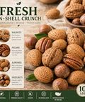 Anna and Sarah Premium Kosher Mixed Nuts in Shell Box, NO BRAZIL NUT 10 Lbs | 160 Oz Bulk, Jumbo Walnuts, Extra Large Pecans, Almonds, Large Oregon Hazelnuts, Fresh