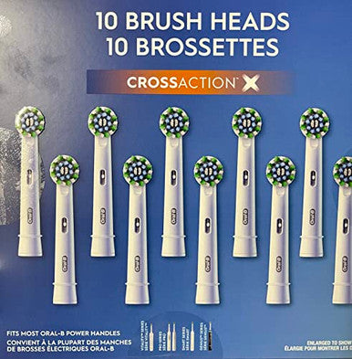 Oral-B Crossaction Electric Toothbrush Brush Heads With Xfilament 10-Pack