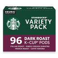 Starbucks K-Cup Coffee Pods, Dark Roast Hot or Iced Coffee, Variety Pack, 96 Keurig Pods