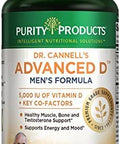 Dr. Cannells Advanced Vitamin D Mens Formula by Purity Products Packed with Vitamin D Vitamin K2 Zinc Magnesium Citrate Boron and Taurine 60 Vegetarian Capsules