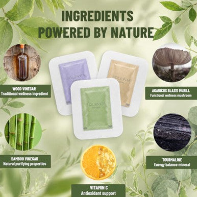 Tolevita Pads 30 Foot Pads Per Pack With Wood Vinegar Bamboo Vinegar Tourmaline And Natural Extracts 3 Aromas Green Tea Ginger And Lavender Relaxation Circulation And Daily Wellness