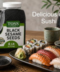 Black Sesame Seeds, 6 Lbs - Raw Unhulled Black Sesame Seed,Perfect for Stir-Fries and Coating for Meat and Fish Salad, Soup, Noodle & Sushi Topping Keto Nutty Flavor