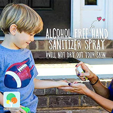 Raise Them Well Free Kids Hand Sanitizer ToxicFree Hand Sanitizer Spray for Kids, Hand Sanitizer Travel Size (Pack of 3)