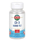 KAL Vitamin D-3 1000 IU Chewable | Peppermint Flavor | Healthy Immune Function & Bone Support | 200 Chews, 200 Serv