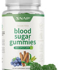 Snap Supplements Blood Sugar Gummies Support Already Healthy Blood Sugar Levels Cinnamon Bark And Blueberry Fruit Extract Green Apple Flavor 60 Gummies
