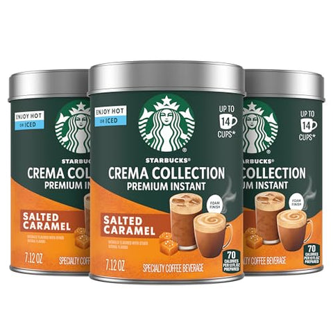 Starbucks Crema Collection Salted Caramel Instant Coffee, 3 Tins 7.12 oz