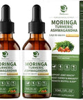 Lukaree 12In1 Organic Moringa Drops With Ashwagandha Turmeric Quercetin Lipsomal 98% Absorption & 30:1 Extract For Energy Immune Joint Digestive Metabolism Vegan Nongmo More Potency Than Moringa Powder