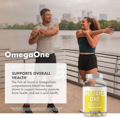 Nutraone Omegaone Omega-3 Fish Oil Supplement (90 Fish Oil Pills) 500Mg