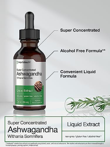 Horbaach Ashwagandha Liquid Drops 2 Fl Oz