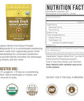 Organic Monk Fruit Extract Powder, 3.5 oz, Pure USDA Organic Monk Fruit Extract Sweetener with No Fillers, Zero Calories, Zero Carbs, Keto & Paleo Friendly Sugar Substitute, 322 Servings by Natri Sweet