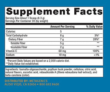 Metagenics Herbulk Dietary Supplement Orange 8.78 Ounce