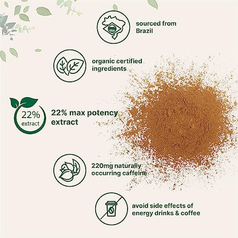 Micro Ingredients Organic Guarana Powder 1000Mg Per Serv 8 Ounces 220Mg Natural Caffeine Energizer Brazilian Herbal Extract Raw Bulk Superfood Coffee Substitute Vegan Friendly & Non-Gmo