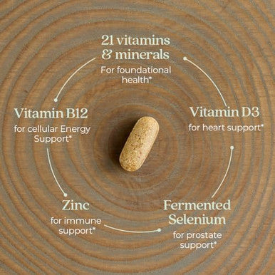 New Chapter Men'S Multivitamin For Immune Stress Heart + Energy Support With Fermented Nutrients - Every Man'S One Daily Made With Organic Vegetables & Herbs Non-Gmo Gluten - 72 Ct