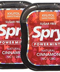 Spry Extra Strong Xylitol Power Mints Box Peppermint Cinnamon 6 Peaces By Xlear Inc