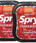 Spry Extra Strong Xylitol Power Mints Box Peppermint Cinnamon 6 Peaces By Xlear Inc