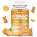 Sept Yan Magnesium Carbonate Gummies 500Mg Magnesium Supplement With Vitamin C D3 & B6 For Muscle Bone Digestive & Immune Support Orange Flavor Sugar Free Vegan 60 Count