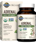 Garden Of Life Organics Adrenal Daily Balance Adaptogenic Herbs Ashwagandha Holy Basil B Complex & Probiotics Organic Non-Gmo Vegan Gluten Free Supplement Two Month Supply 120 Tablets