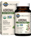 Garden Of Life Organics Adrenal Daily Balance Adaptogenic Herbs Ashwagandha Holy Basil B Complex & Probiotics Organic Non-Gmo Vegan Gluten Free Supplement Two Month Supply 120 Tablets