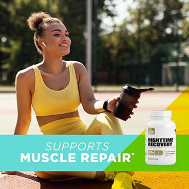Advocare Nighttime Recovery Amino Acid & Herbal Supplement - Muscle Recovery Supplement With Ashwagandha, L-Arginine, Magnesium & More - 60 Caplets