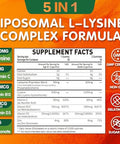 Geeoasis Liposomal L-Lysine Gummies 1200Mg Lysine Chewable Supplement With Vitamin C D3 B12 & Zinc For Adults & Kids Immune & Collagen Support Lips & Skin Health Vegan Natural Fruit Flavor 60Ct