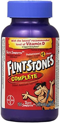 Flintstones Complete Multivitamin Supplement Chewable Tablets 60 Count (Pack of 2)