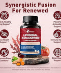 Femmetra Liposomal Astaxanthin Supplements 24Mg With Lycopene For Eye Skin & Immune Health 10-In-1 Max Strength Astaxanthin Antioxidant Supplement Fresh Microalgae Source Non-Gmo 120 Softgels