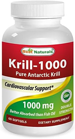 Best Naturals Krill Oil Soft Gel 1000 Mg 60 Count