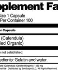 Terravita Marigold (Calendula) (Certified Organic) - 450 Mg (100 Capsules, Zin: 517744)